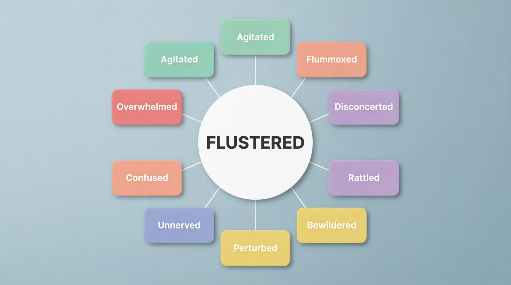 synonyms for flustered