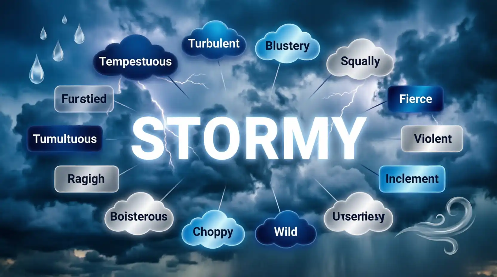 synonyms for stormy