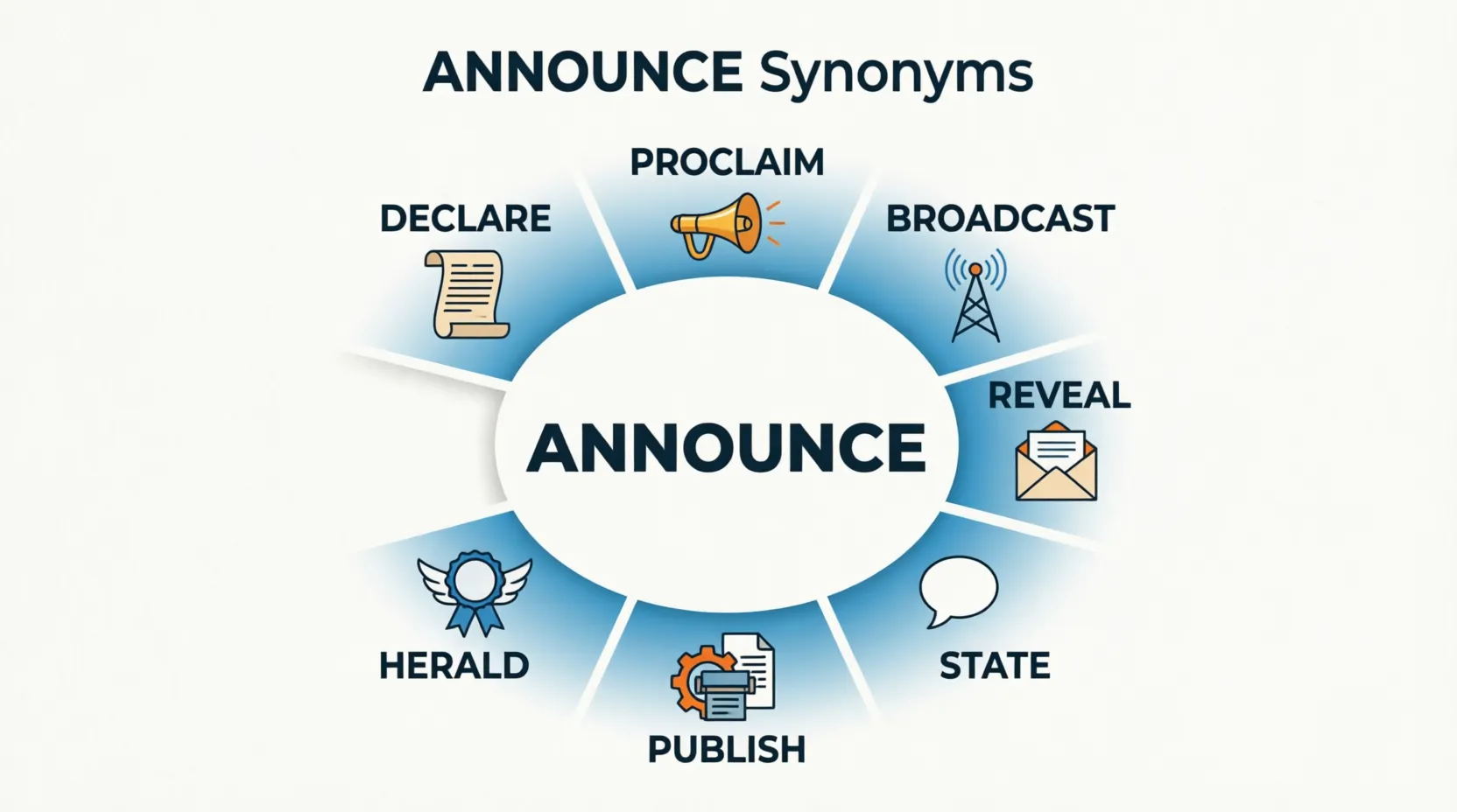 synonyms for announce