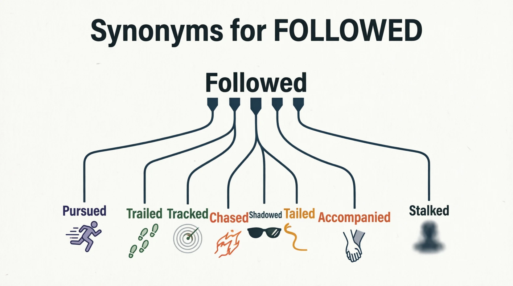 synonyms for followed