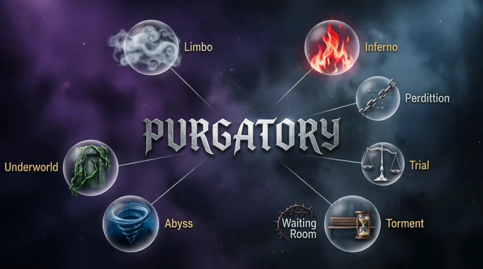synonyms for purgatory