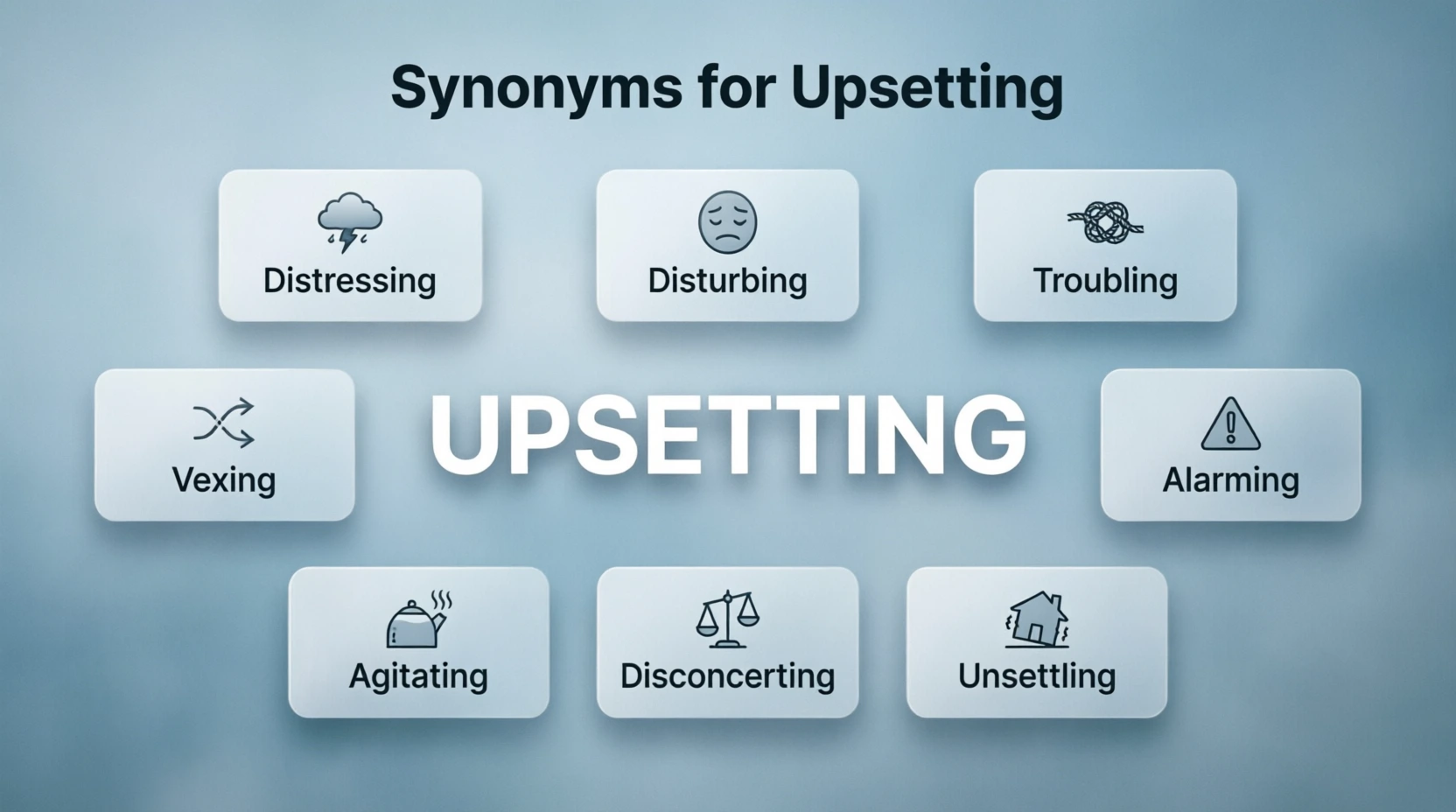 synonyms for upsetting