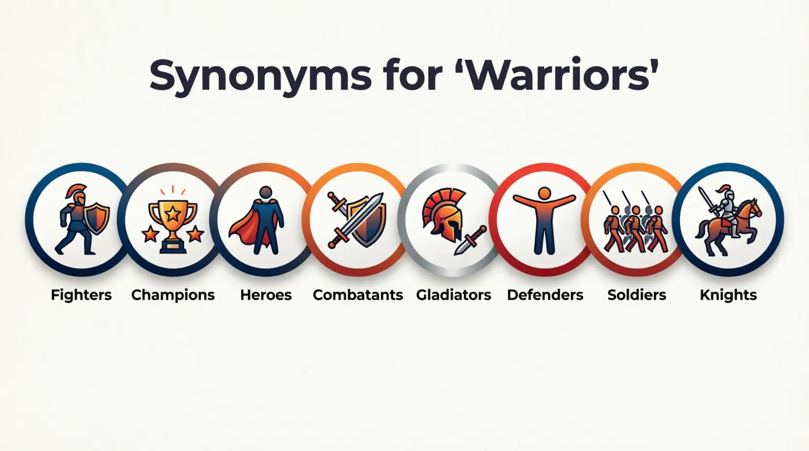 synonyms for warriors